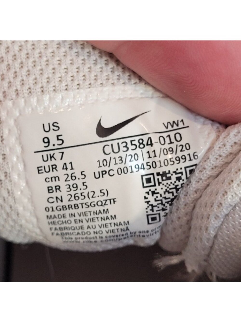 Nike MC Trainer Shoes Womens 9.5 White Pink Athletic Training Running Sneakers - Picture 7 of 10